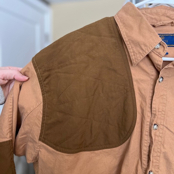 Beretta Button Up, Mens L, Brown - Picture 2 of 9